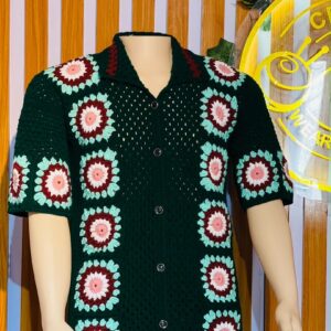 Vintage Crochet Floral Shirt