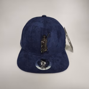 Royal Lagos Snapback Cap – Navy Suede (Chrome Pin)