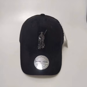 Royal Lagos Trucker Cap – Black Mesh (Silver Pin)