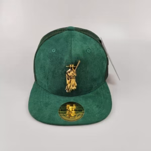 Royal Lagos Trucker Cap – Green Suede (Gold Pin)