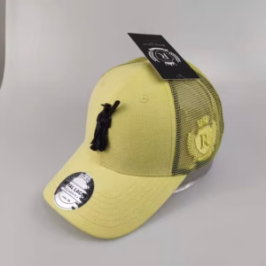 Royal Lagos Trucker Cap – Yellow Mesh (Black Pin)