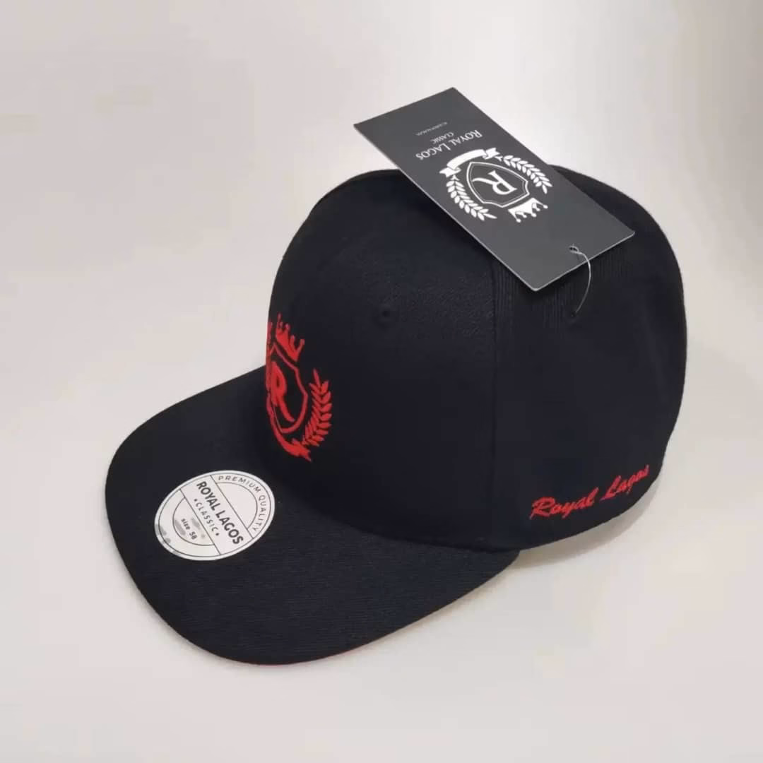 Royal Lagos Classic Cap – Black (Red Logo) - Image 2