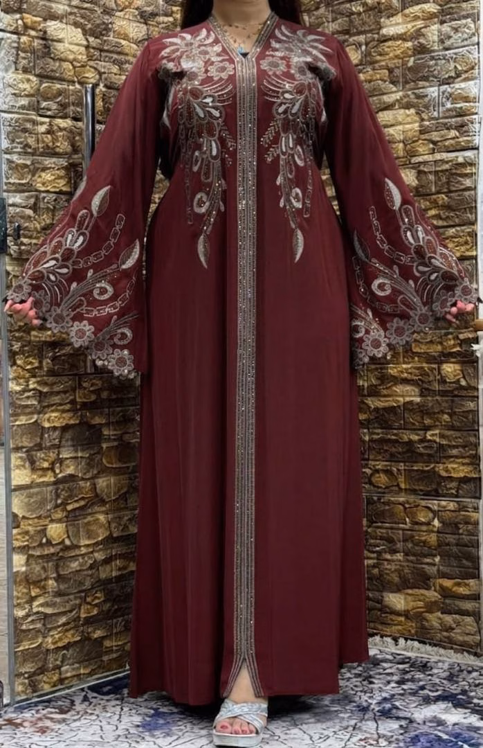 Elegant Purple Abaya - Image 3